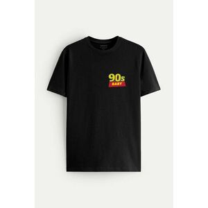 Tričko, Barva Černá, s Potiskem Nineties Baby obraz