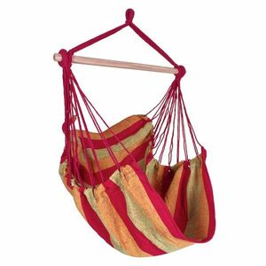 Sportago Playa závěsné houpací křeslo, do 120 kg, červené/béžové obraz