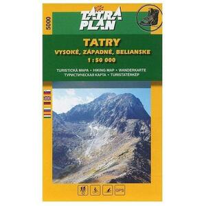 TATRAPLAN Tatry: Vysoké, Západní, Belianské 1: 50 000, SJ, Mapa, Velikost: Univerzální velikost obraz