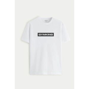 Tričko, Barva Bílá, s Potiskem Gym King obraz