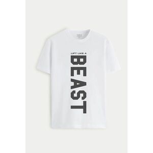 Tričko, Barva Bílá, s Potiskem Be A Beast obraz