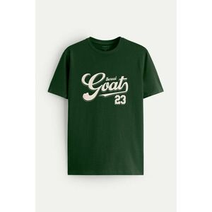Tričko, Barva Zelená, s Potiskem The Real Goat obraz