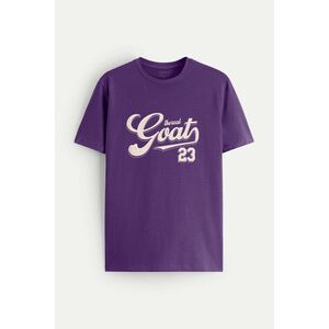 Tričko, Barva Fialová , s Potiskem The Real Goat obraz