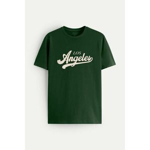 Tričko, Barva Zelená, s Potiskem Los Angeles obraz