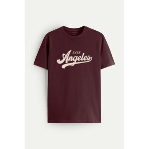 Tričko, Barva Bordó , s Potiskem Los Angeles obraz