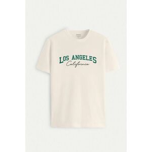 Tričko, Barva Ekru, s Potiskem Los Angeles California obraz