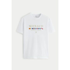 Tričko, Barva Bílá, s Potiskem Monte Carlo obraz