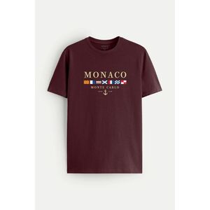 Tričko, Barva Bordó , s Potiskem Monte Carlo obraz