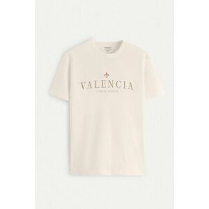 Tričko, Barva Ekru, s Potiskem Valencia Limited obraz