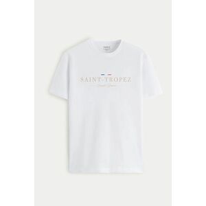 Tričko, Barva Bílá, s Potiskem Saint Tropez Riviera obraz