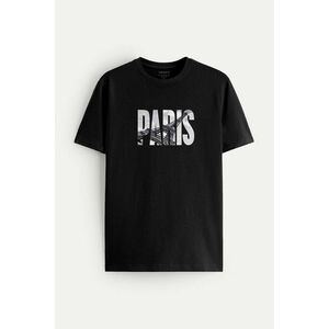 Tričko, Barva Černá, s Potiskem Eiffel Tower Paris obraz