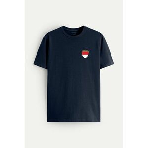 Tričko, Barva Modrá, s Potiskem Monaco Flag obraz