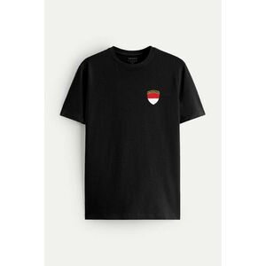 Tričko, Barva Černá, s Potiskem Monaco Flag obraz