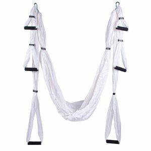 Závěs na jógu Sportago Fly Yoga, bílý obraz