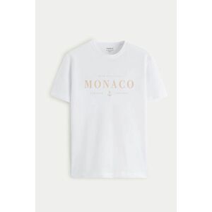 Tričko, Barva Bílá, s Potiskem Monaco obraz