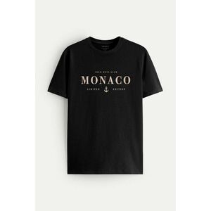 Tričko, Barva Černá, s Potiskem Monaco obraz