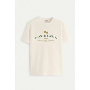 Tričko, Barva Ekru, s Potiskem Monte Carlo Casino obraz