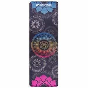 Designová TPE podložka na jógu Sportago s mikrovláknem 183x61 cm - šedá - 4 mm obraz