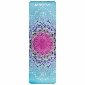 Designová TPE podložka na jógu Sportago s mikrovláknem 183x61 cm - tyrkysová - 4 mm obraz