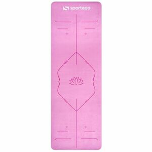 Designová TPE podložka na jógu Sportago s mikrovláknem 183x61 cm - růžová mandala - 6 mm obraz