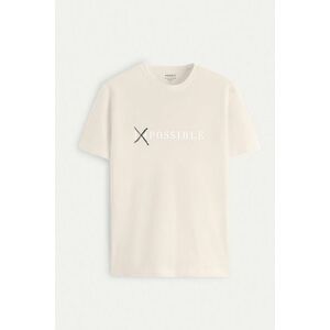 Tričko, Barva Ekru, s Potiskem Impossible obraz