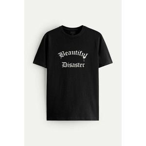 Tričko, Barva Černá, s Potiskem Beautiful Disaster obraz