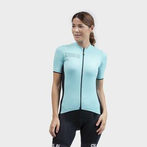 ALÉ Cyklistický dres s krátkým rukávem - COLOR BLOCK LADY - světle modrá L obraz