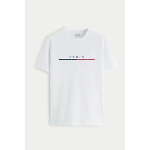 Tričko, Barva Bílá, s Potiskem Paris obraz