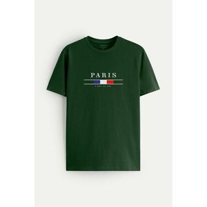 Tričko, Barva Zelená, s Potiskem Paris La Vie obraz