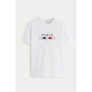 Tričko, Barva Bílá, s Potiskem Paris La Vie obraz