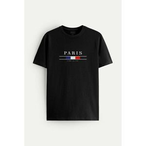 Tričko, Barva Černá, s Potiskem Paris La Vie obraz