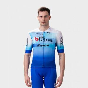 ALÉ Cyklistický dres s krátkým rukávem - BIKE EXCHANGE 2022 - modrá/bílá 3XL obraz