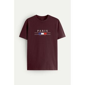 Tričko, Barva Bordó , s Potiskem Paris La Vie obraz