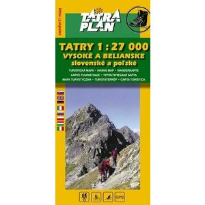 TATRAPLAN Vysoké a Belianské Tatry 1: 27000, Mapa, Velikost: Univerzální velikost obraz