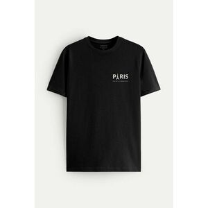 Tričko, Barva Černá, s Potiskem Paris Resistance obraz