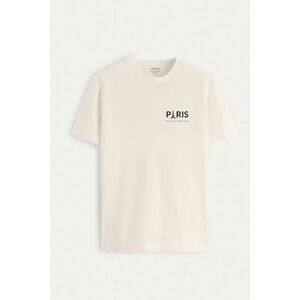 Tričko, Barva Ekru, s Potiskem Paris Resistance obraz