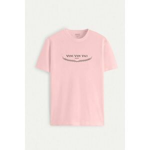 Tričko, Barva Růžová, s Potiskem Veni Vidi Vici obraz