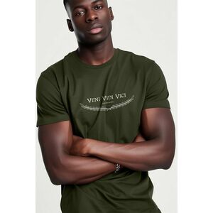 Tričko, Barva Khaki, s Potiskem Veni Vidi Vici obraz