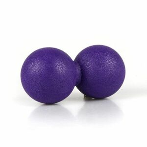Masážní TPE dvojmíček Sportago 12x6 cm - fialová obraz