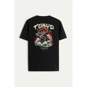 Tričko, Barva Černá, s Potiskem Tokyo Japanese Culture obraz