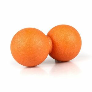 Masážní TPE dvojmíček Sportago 12x6 cm - oranžová obraz