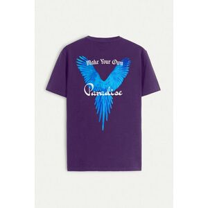Tričko, Barva Fialová , s Potiskem Your Own Paradise obraz