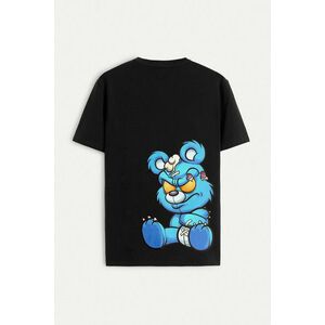 Tričko, Barva Černá, s Potiskem Mad Blue Bear obraz