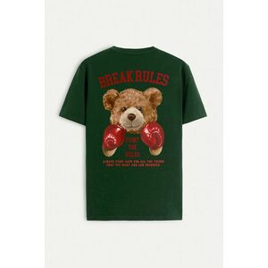 Tričko, Barva Zelená, s Potiskem Boxer Teddy obraz