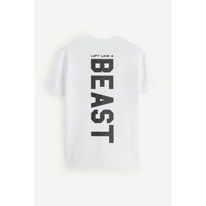 Tričko, Barva Bílá, s Potiskem Lift Like A Beast obraz