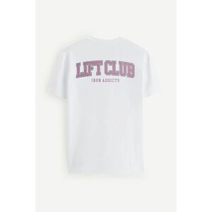 Tričko, Barva Bílá, s Potiskem Lift Club obraz