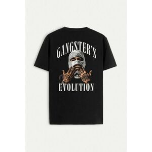 Tričko, Barva Černá, s Potiskem Gangsters Evolution obraz