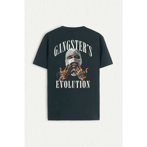 Tričko, Barva Železitě Šedá, s Potiskem Gangsters Evolution obraz