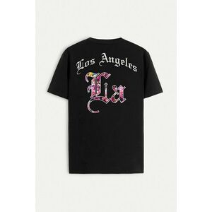 Tričko, Barva Černá, s Potiskem Los Angeles LA Colors obraz