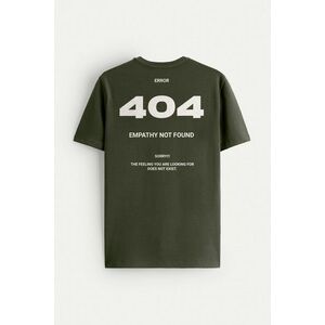 Tričko, Barva Khaki, s Potiskem Empathy Not Found obraz